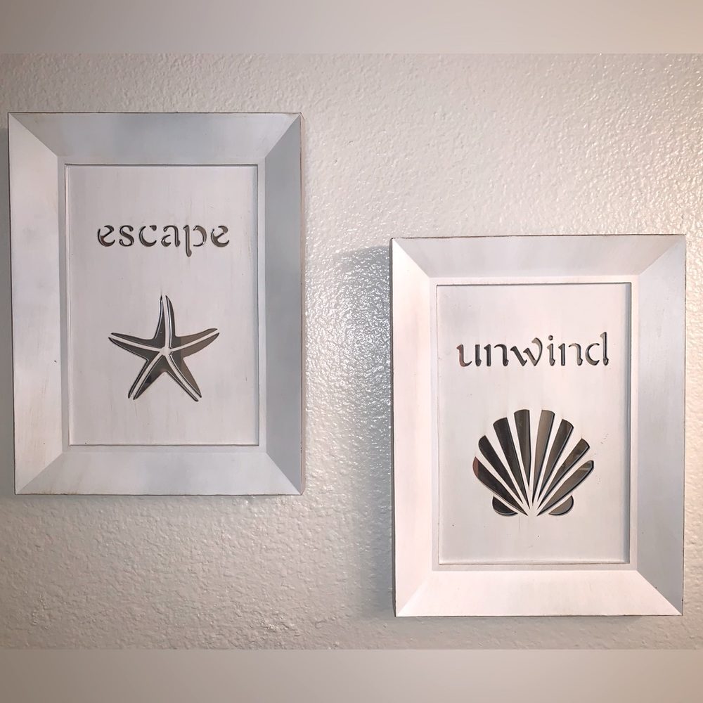 beach house wall decor mirrored pictures